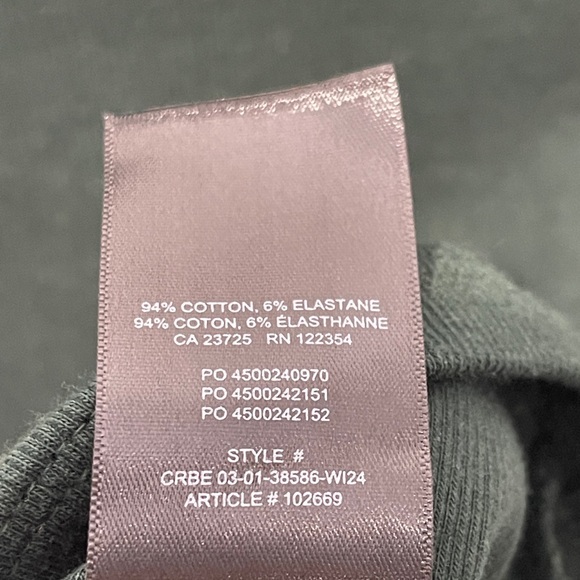 Aritzia TNA HomeStretch Ribbed Cotton Crewneck Long Sleeve Shirt Scarab Green - Picture 10 of 10